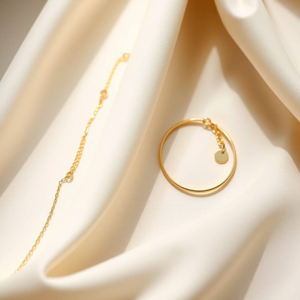 Duo Genève, deux bracelets fins assortis posés sur du lin ivoire